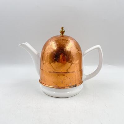 VINTAGE ODI COPPER INSULATED CERAMIC TEAPOT