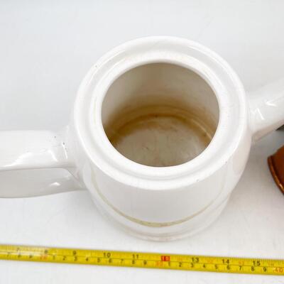 VINTAGE ODI COPPER INSULATED CERAMIC TEAPOT