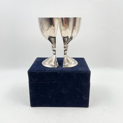 SILVERPLATE â€œSWEETHEARTâ€ TWO PIECE 5.5â€ GOBLET & BOX