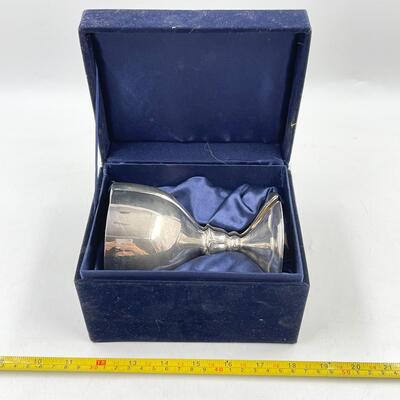 SILVERPLATE â€œSWEETHEARTâ€ TWO PIECE 5.5â€ GOBLET & BOX
