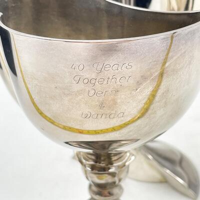 SILVERPLATE â€œSWEETHEARTâ€ TWO PIECE 5.5â€ GOBLET & BOX