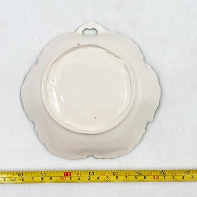 6â€ DECORATIVE PANSY PLATE W/ GREEN TRIM