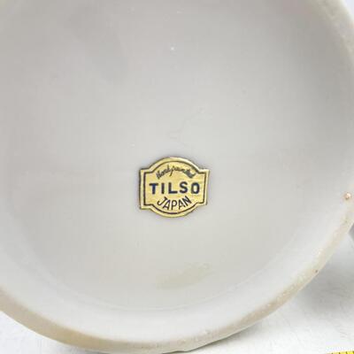 VINTAGE JAPAN TILSO 10â€ CERAMIC OIL LAMP