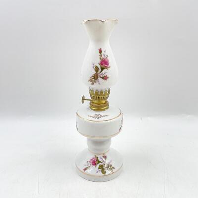 VINTAGE JAPAN TILSO 10â€ CERAMIC OIL LAMP