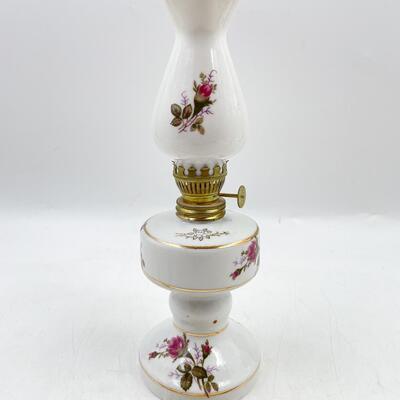 VINTAGE JAPAN TILSO 10â€ CERAMIC OIL LAMP