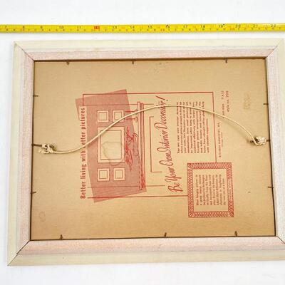 VINTAGE FRAMED MOUNTAIN FISHING PRINT - 12â€ x 15â€