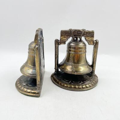 1974 LIBERTY BELL METAL BOOKENDS