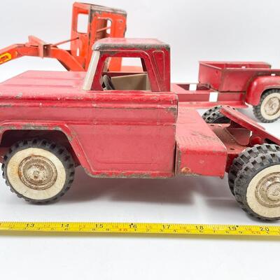 VINTAGE METAL TOY TRUCK PARTS & PIECES LOT - STRUCTO, TONKA, LUMAR