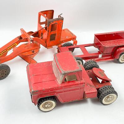 VINTAGE METAL TOY TRUCK PARTS & PIECES LOT - STRUCTO, TONKA, LUMAR
