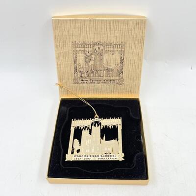 GRACE EPISCOPAL CATHEDRAL - TOPEKA KS METAL 3â€ CHRISTMAS ORNAMENT