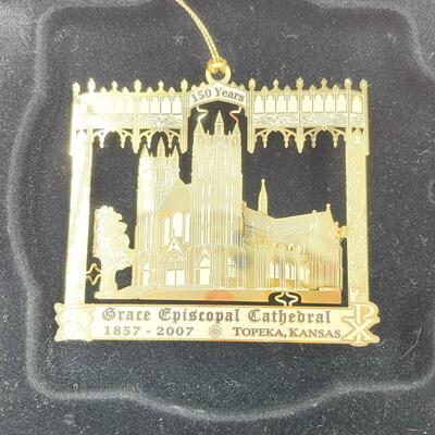 GRACE EPISCOPAL CATHEDRAL - TOPEKA KS METAL 3â€ CHRISTMAS ORNAMENT
