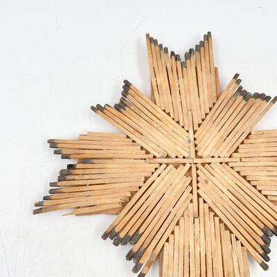 11â€ BURNT MATCH CROSS DECOR