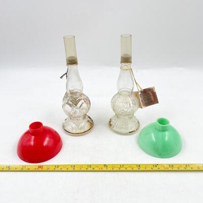 VINTAGE LANDER LAMP-SHAPED 7â€ PERFUME BOTTLES