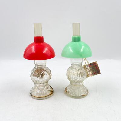 VINTAGE LANDER LAMP-SHAPED 7â€ PERFUME BOTTLES