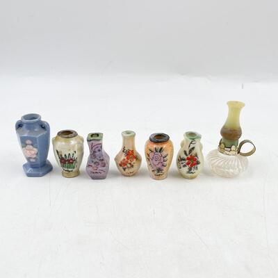 VINTAGE JAPAN MINI CERAMIC VASES LOT