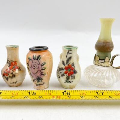 VINTAGE JAPAN MINI CERAMIC VASES LOT