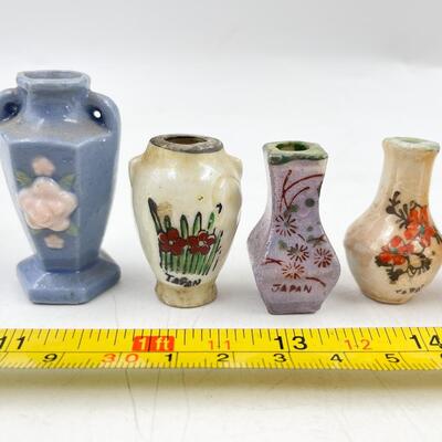 VINTAGE JAPAN MINI CERAMIC VASES LOT