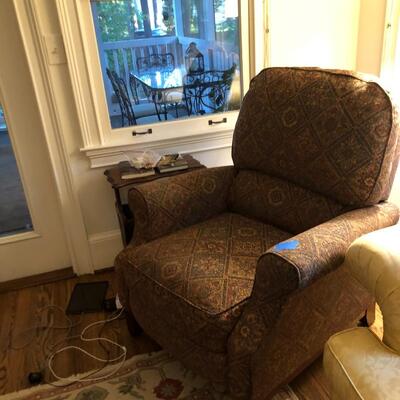 Recliner w/Tapestry Upholstery - Item Must be Scheduled for Pickup.