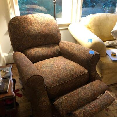 Recliner w/Tapestry Upholstery - Item Must be Scheduled for Pickup.