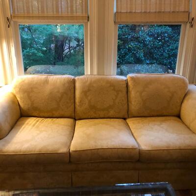 Charming 3-seat Butter-Yellow Sofa - Item Must be Scheduled for Pickup.