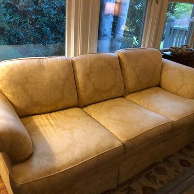 Charming 3-seat Butter-Yellow Sofa - Item Must be Scheduled for Pickup.