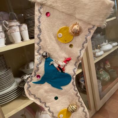 ST VINTAGE HANDCRAFTED CHRISTMAS STOCKING