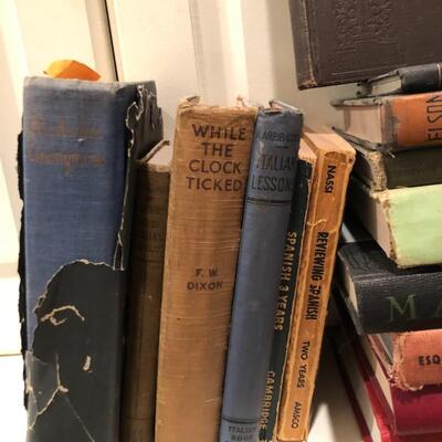 Vintage Old Books and Bookend