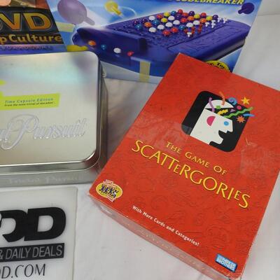 7 Games/Puzzles: Mastermind, Scattergories, Piece Count Not Verified
