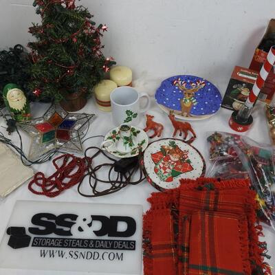 18+ Christmas: Orniments, Lights, Reindeer Plate, Small Tree, Mug, Golfing Santa