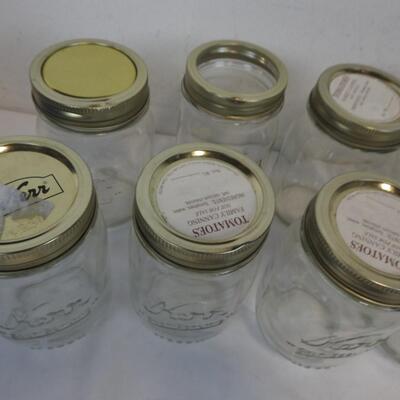 12 Kerr Canning Jars, Some with Lids