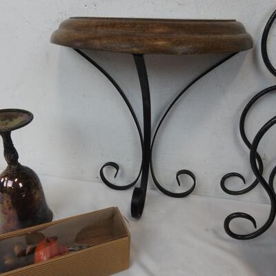 11 pc Candles, Wall Holders, Goblet, Wine Rack