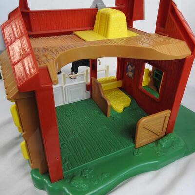 Barn Kid Playset with Horse Toys, and S & C Service Silos and Stations