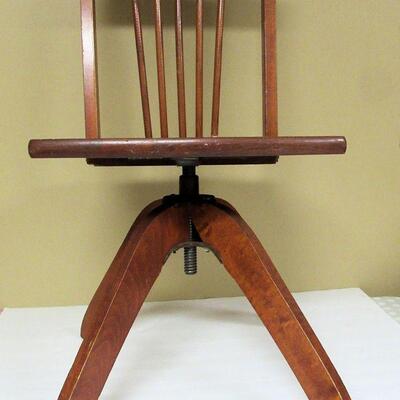 Vintage Child's Desk Chair, Swivel