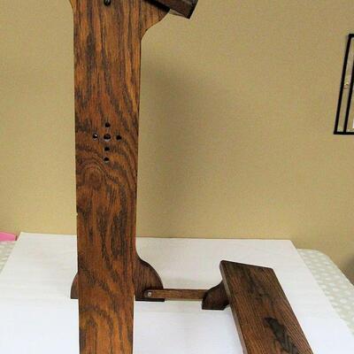 Nice Vintage Oak Church Kneeler and Picture of the Church Where It Came From in Minnesota