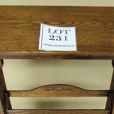Nice Vintage Oak Church Kneeler and Picture of the Church Where It Came From in Minnesota