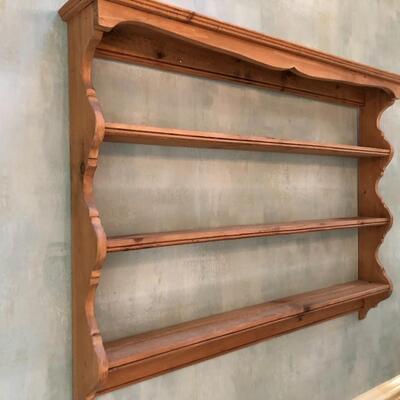 Wood Wall Display Shelf - Perfect for Plates