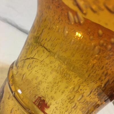 Gorgeous Amber Vase Contrlled Bubbles