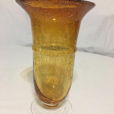 Gorgeous Amber Vase Contrlled Bubbles