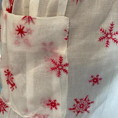 ST VINTAGE WHITE AND RED HOLIDAY APRON