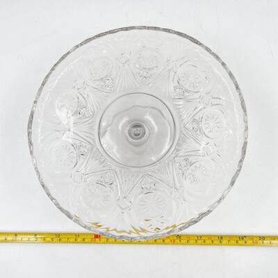 VINTAGE CUT GLASS 9â€ CAKE STAND