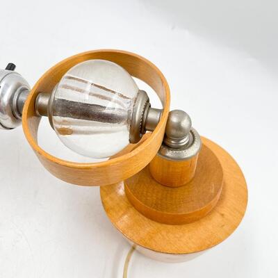 VINTAGE WOODEN PLUG-IN WALL SCONCE