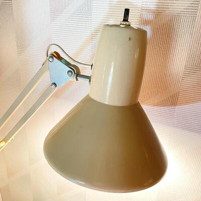 VINTAGE LARGE METAL ARCHITECT DESK LAMP