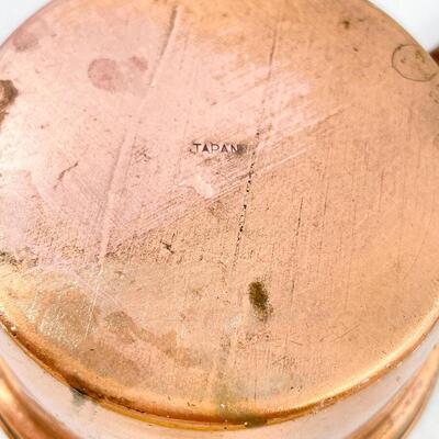 VINTAGE JAPAN 4.5â€ COPPER DOUBLE BOILER