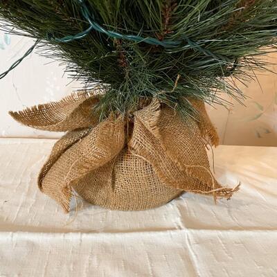 30â€ LIT CHRISTMAS TREE W/ BURLAP BASE