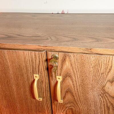 SAUDER LAMINATE LOCKING CABINET