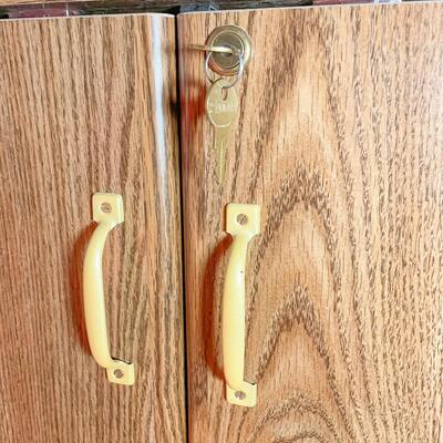 SAUDER LAMINATE LOCKING CABINET