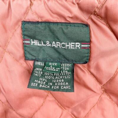 HILL & ARCHER BROWN BOMBER JACKET - MEN'S L