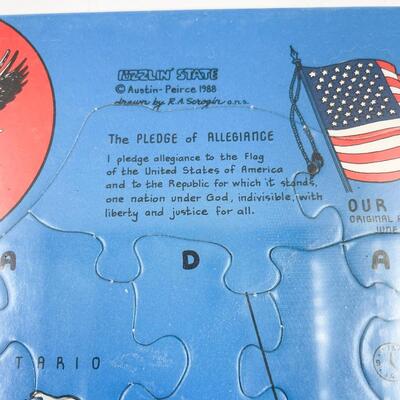 *SEALED* 1988 16â€X 20â€ UNITED STATES OF AMERICA MAP PUZZLE