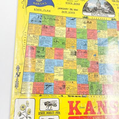 *SEALED* 1988 16â€ x 20â€ KANSAS MAP PUZZLE