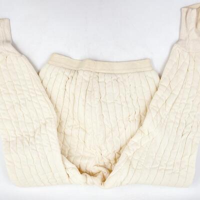 VINTAGE WHITE THERMAL UNDERWEAR SET - MEDIUM